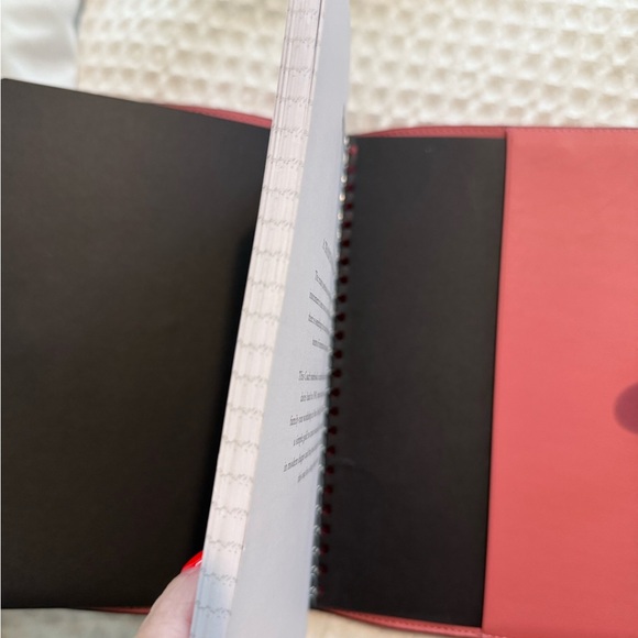 Pink Leather Planner with Gold Button - Picture 4 of 5